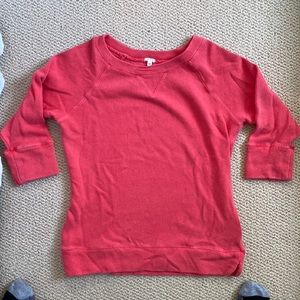 Oversized jcrew pink/orange sweater shirt